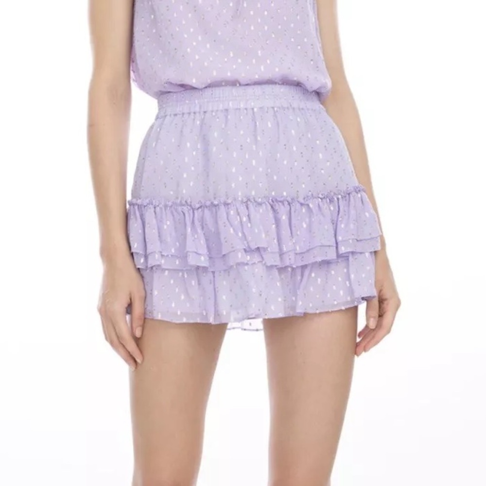 Nwt Generation Love Audrina Silk Mini Skirt Size Xs High Waisted Lilac Purple